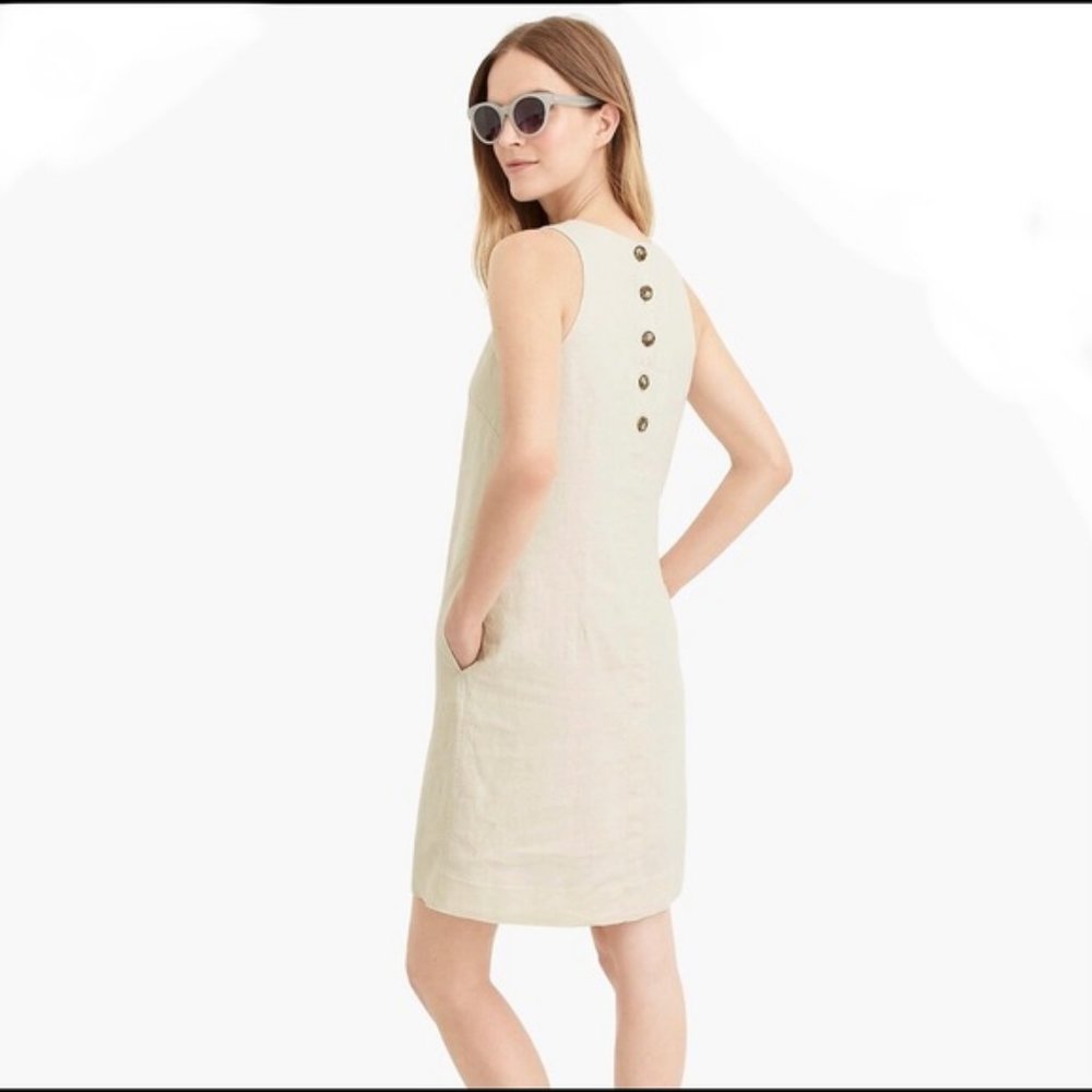 J. Crew Linen Button Dress